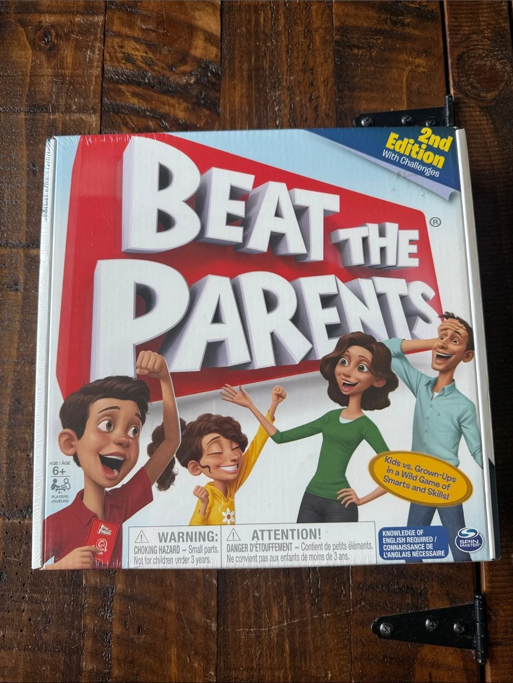 Spin Master Beat The Parents 2nd Edition Board Game NEW Sealed Family Game Ages
